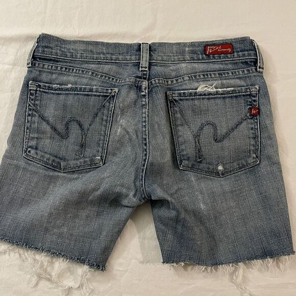 Citizens‎ of Humanity by Jerome Dahan Denim Jean Shorts size 27 Distress USA - Picture 10 of 10